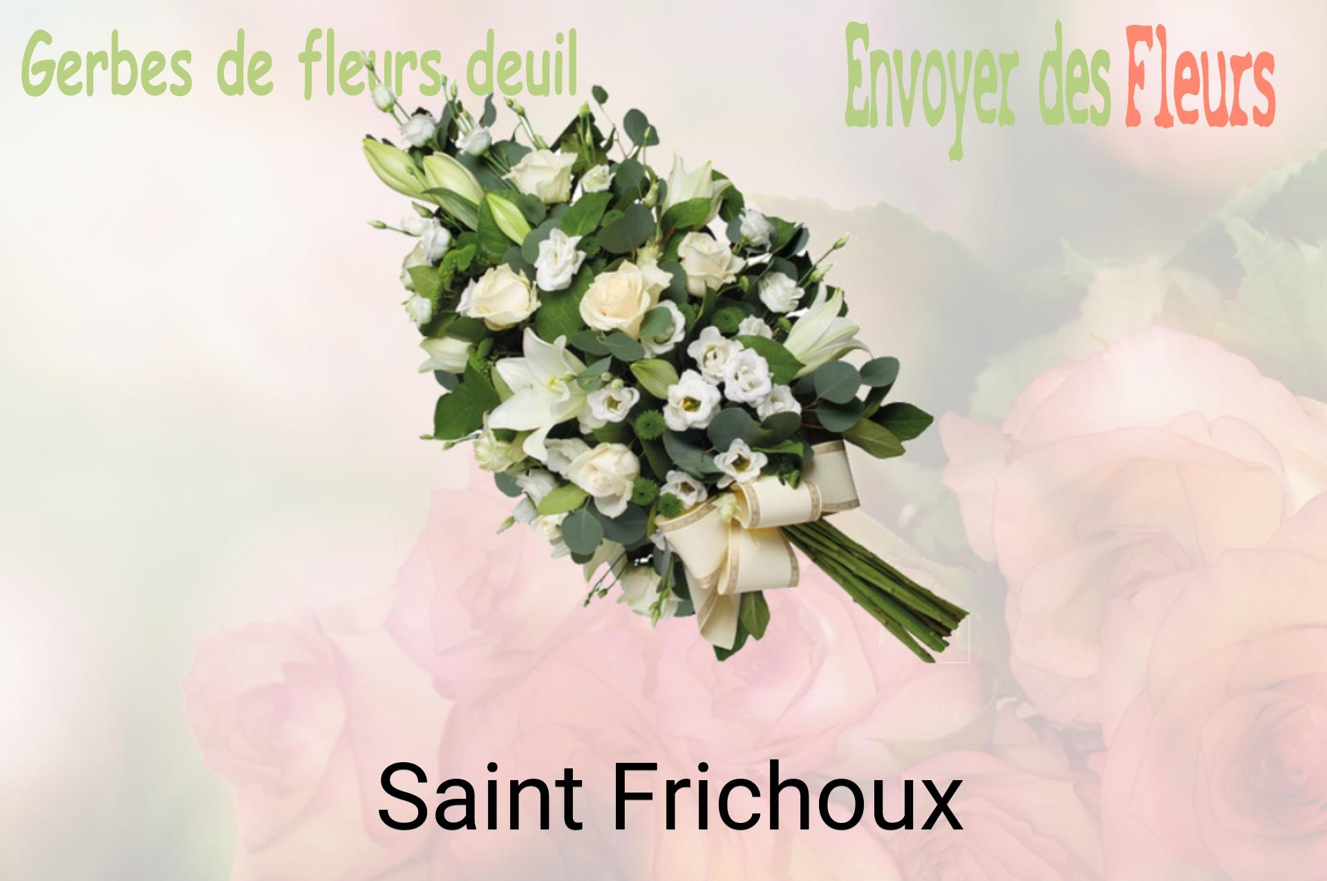 Gerbe de fleurs de deuil livrée à Saint-Frichoux